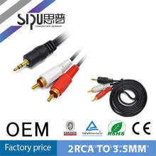 SIPU popular digital stereo plug audio video cable 3.5mm to 2rca